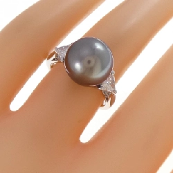 Nhẫn ngọc trai đen Mikimoto 10.4mm - Hàng hiệu Authentic 838875