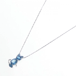 K14WG/K18WG Mèo Blue Topaz Dây Chuyền - Hàng hiệu Chính hãng 861439
