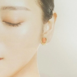 K18YG Đôi bông tai san hô - Hàng hiệu chính hãng 872763