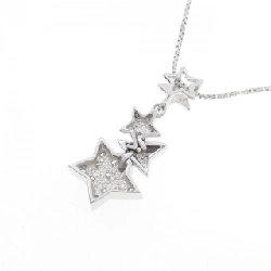 K18WG Ngôi sao Kim cương Dây chuyền 0.20CT - Hàng hiệu Chính hãng 860548
