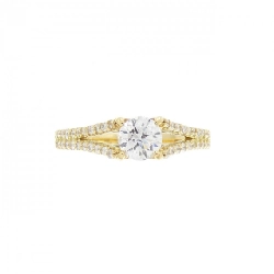 Nhẫn kim cương K18YG 0.507CT 670929