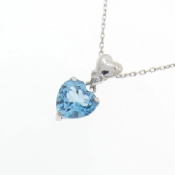 K10WG Heart Blue Topaz Necklace - Hàng hiệu Authentic 857475