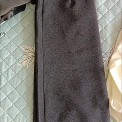 Chân váy dáng chữ A cho nữ, thanh lịch, cạp cao, xẻ tà sau, dài qua gối 740143