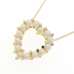 K18YG Dây chuyền ngọc trai Akoya hình trái tim - Hàng hiệu Authentic 855902