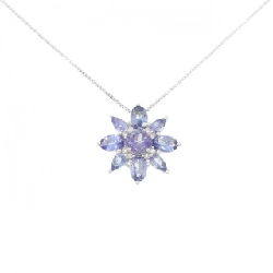 K18WG Hoa Tanzanite Dây Chuyền 3.20CT - Hàng hiệu Chính hãng