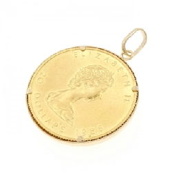 K18YG(枠) Đồng xu Mặt dây chuyền - Hàng hiệu Chính hãng 866804