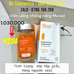 Viên uống chống nắng Murad Bright & Even Supplement 192663