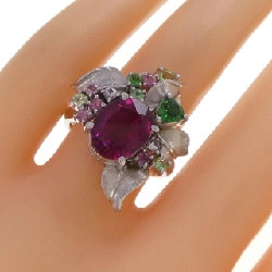 Nhẫn Tourmaline Rubelite PT900 2.85CT - Hàng hiệu Chính hãng 850452