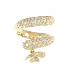 Nhẫn ruby K18YG hoa 673209