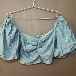 Áo croptop Nhún ngực