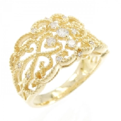 Nhẫn kim cương K18YG 0.23CT