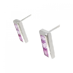 K18WG Bông tai đá màu - Hàng hiệu Authentic 869763