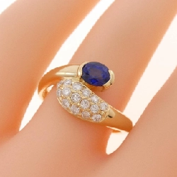 Nhẫn Sapphire K18YG 0.59CT - Hàng hiệu Chính hãng 856058
