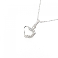 K18WG Dây chuyền kim cương hình trái tim 0.05CT - Hàng hiệu Chính hãng 859282