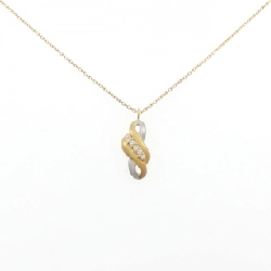 K18YG/PT850 Dây chuyền kim cương 0.05CT - Hàng hiệu Chính hãng