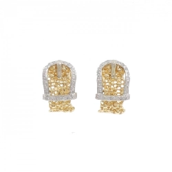 Bông tai kim cương 750YG/750WG 0.40CT - Hàng hiệu Chính hãng