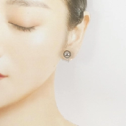 K14WG Bông tai ngọc trai đen 9.8mm - Hàng hiệu Chính hãng 873811