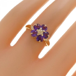 Nhẫn Amethyst K18YG Hoa 665437