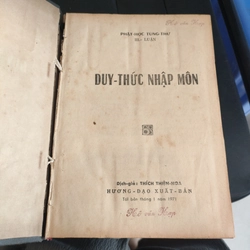 DUY THỨC NHẬP MÔN - 1971 291400