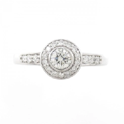 Nhẫn kim cương K18WG 0.34CT 671310