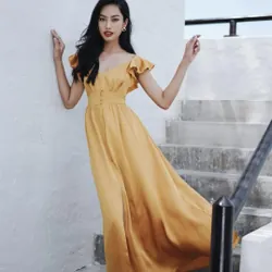 Đầm lụa hiệu WEARVAST size S newtag  609657