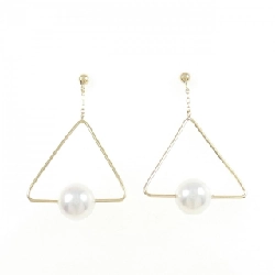 K18YG Bông tai ngọc trai Akoya 6.9mm - Hàng hiệu Chính hãng