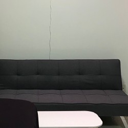 Ghế sofa chân inox màu xám