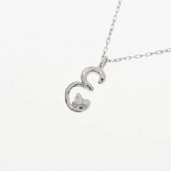 K10WG Chữ cái E Dây chuyền kim cương 0.01CT - Hàng hiệu Chính hãng 860902