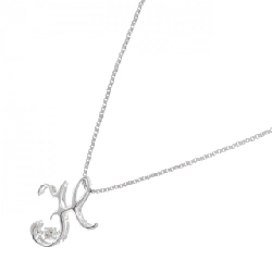 K18WG/PT850 Chữ cái H Dây chuyền kim cương 0.05CT - Hàng hiệu Chính hãng 858723