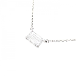 Dây chuyền kim cương PT900/PT850 0.492CT F VS1 cắt hình Emerald - Hàng hiệu Chính hãng 874577