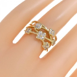 Nhẫn kim cương hoa K18YG 0.45CT 667982