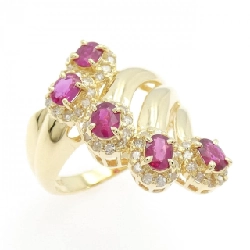 Nhẫn Ruby K18YG - Hàng hiệu Chính hãng