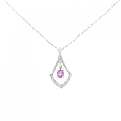 K18WG Sapphire Necklace 0.37CT - Hàng hiệu Authentic