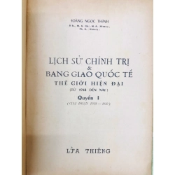 Lịch sử chính trị và bang giao quốc tế thế giới hiện nay - Hoàng Ngọc Thành ( trọn bộ 2 tập ) 126225