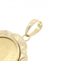 K18YG(枠) Mặt dây chuyền đồng xu - Hàng hiệu Authentic 863925