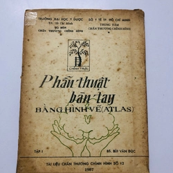 PHẪU THUẬT BÀN TAY BẰNG HÌNH VẼ ATLAS - 176 trang, nxb: 1987 