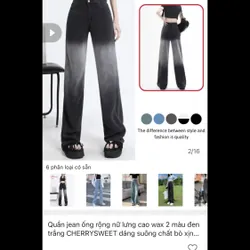 Quần jean xuống đen