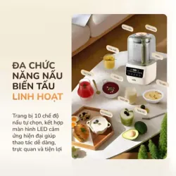 Máy làm sữa hạt UNIE UCB15 1.5L giảm ồn 30%, 10 chức năng nấu, xay nấu tự động thông minh 578098