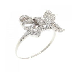 Nhẫn kim cương K18WG hình ruy băng 0.50CT - Hàng hiệu chính hãng