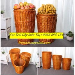 Giỏ trưng bày trái cây cho siêu thị bằng mây 383411