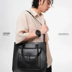 Cặp xách da kiểu Nhật Bản dành cho nam, túi đựng máy tính dung tích lớn 596267
