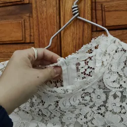 Váy ren ôm body trắng 785281