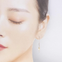 K10YG Bông tai hình khối - Hàng hiệu Chính hãng 870758