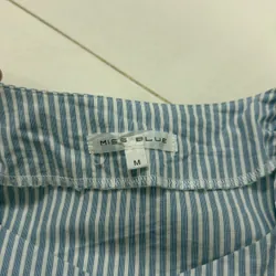 Áo sơ mi Blue tay phồng tặng sơ mi tay ngắn 740949