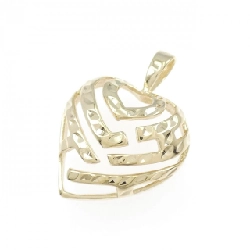 Mặt dây chuyền hình trái tim 14KYG - Hàng hiệu Authentic