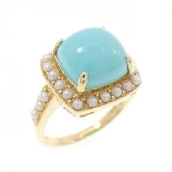 Nhẫn Turquoise K18YG 3.6CT - Hàng hiệu Chính hãng