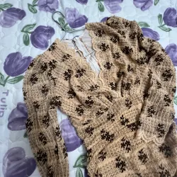 Trang phục váy dài họa tiết hoa nhỏ màube, ren thoáng mát, size... 989706