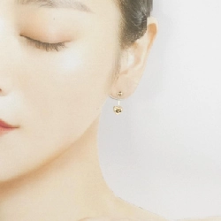 K18YG Bông tai hình trái tim - Hàng hiệu Chính hãng 873390