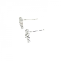 K18WG Bông tai kim cương chéo 0.24CT - Hàng hiệu Chính hãng 870715