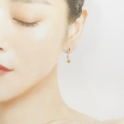 K18YG Bông tai hồng - Hàng hiệu Authentic 865834